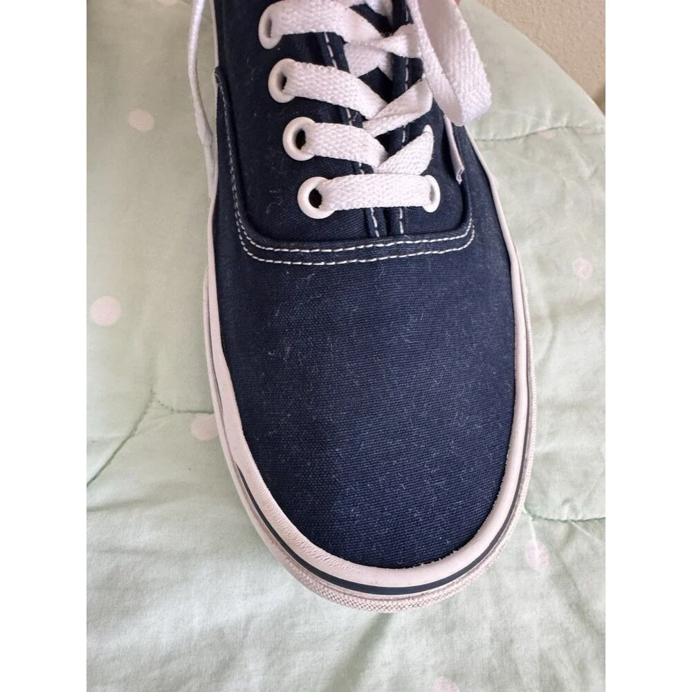 VANS Classic Men's Blue/White Canvas Lace-Up Sneakers size 13
